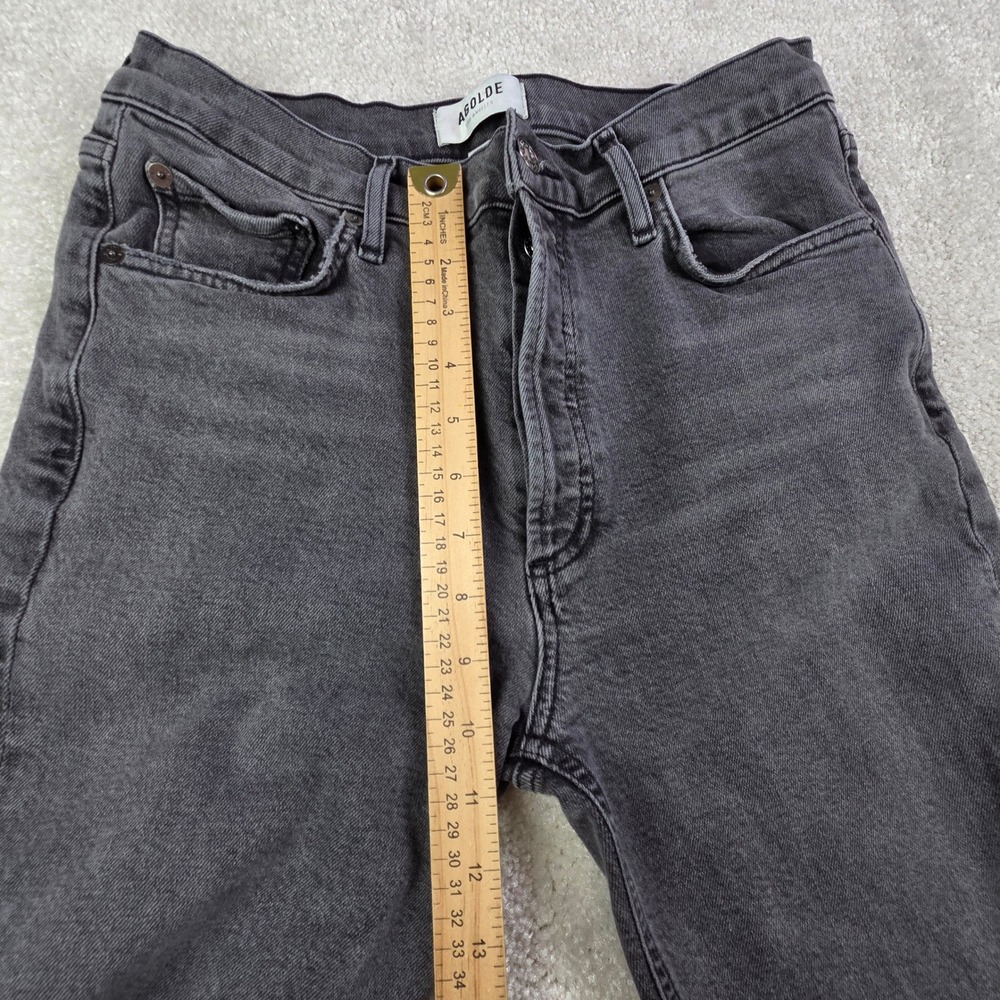 AGOLDE Nico High Rise Jeans Women's 28 Gray Straight Leg Button Fly - Picture 8 of 10